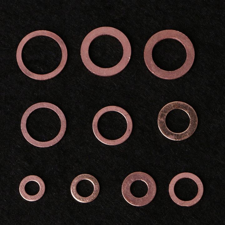 200pcs-o-ring-copper-metric-washers-assortment-kit-copper-washers-9-sizes-m5-m6-m8-m10-m12-m14