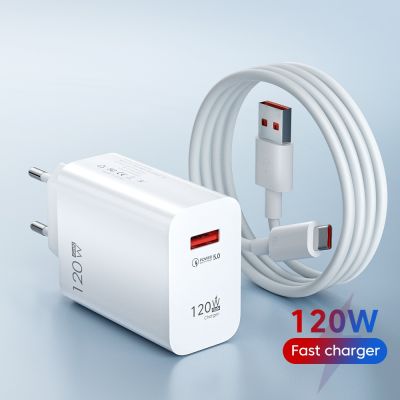 QC3.0ชาร์จเร็วเครื่องชาร์จ USB 120W สาย USB C ประเภท C โทรศัพท์มือถือเคเบิล Huawei ที่ชาร์จสำหรับไอโฟน Samsung ชาร์จเร็ว Xiaomi