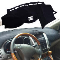 ภายในรถ Dashboard Dashmat Dash Mat Fit สำหรับ Lexus RX 300 330 350 2004 2005 2006 2007 2008 2009สีดำโพลีเอสเตอร์ LHD