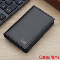 Free Name Engraving Card Holder Genuine Leather Men Wallet Fashion Women Coin Purse High Quality Male Mini Wallets Card Case Card Holders