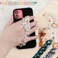 Phone Pendant Wrist Chain Mobile Lanyard Decoration Phone Case Anti Lost Chain Beaded Secure Straps for DIY Hanging Accessory