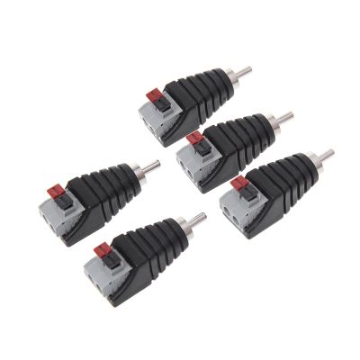 ขายดี] 5 Pcs RCA ลำโพงสายสัญญาณสายปลั๊กปลั๊กตัวผู้เชื่อมต่อ LED TV