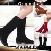 COM Womens Fashion Increased In Matte Long Tube Plus Cashmere Warm Knight Boots