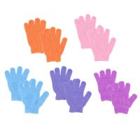 【cw】 6pairs/5pairs Exfoliating Gloves Shower Dead Remover Use Scrubber Moisturizing Cleaning 5 Fingers