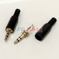 ปลั๊ก หัวปลั๊ก TRS Plug Aux สเตอริโอ Stereo แจ็ค ตัวผู้ Jack Audio Connector 3.5mm #P-TRS-3.5 ดำ (1 ตัว)