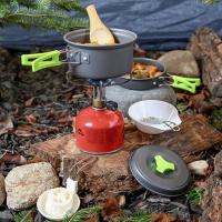 QianXing Shop Survival Portable Tableware Set Non-stick Pots Pans Bowls Outdoor Cooking Picnic Set for Hiking Camping Travel Barbecue