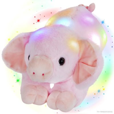 ۩✣ AEOZAD 35cm Pig Brinquedos de pelúcia com Pink Stuffed Animals Jogue Travesseiro Lulabby Presente Luminoso para Meninas Crianças