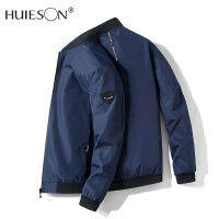 【Huieson】เสื้อแจ็กเก็ต Athleisure ผู้ชาย,เสื้อปกตั้งแจ็คเก็ตผ้าขนแกะวัยรุ่น