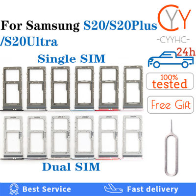 ถาดใส่ซิมสำหรับ Samsung Galaxy S20 Plus,อะแดปเตอร์ซิมการ์ด S20plus ซิมการ์ดพร้อมที่ใส่การ์ด Micro SD อะแดปเตอร์ถาดใส่ซิมแบบคู่/เดี่ยวสำหรับเปลี่ยน Samsung Galaxy S20Ultra Plus
