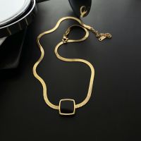 [COD] simple net red temperament clavicle chain titanium steel fade female ins cold necklace niche neck