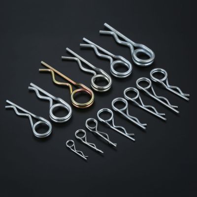 20pcs-1pc Double Ring Cotter Pin R-clips Spring Steel Retaining 50-160mm for Trailer Truck Cargo Boat RV Farm Lawn Garden Safe