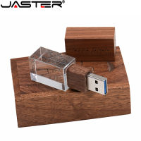 JASTER USB สร้างสรรค์คริสตัลไม้ที่มีสไตล์2.0แฟลชไดร์ฟ4GB 8GB 16GB 32GB 64GB ที่เก็บหน่วยความจำสำหรับถ่ายภาพดิสก์ U ฟรีโลโก้