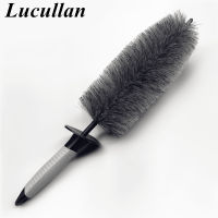 Lucullan Rubber Handle Auto Cleaning Tools Super Soft Hair Never Scratch Car Wheels Tire Rims Chrome Spokes Detailing Brush