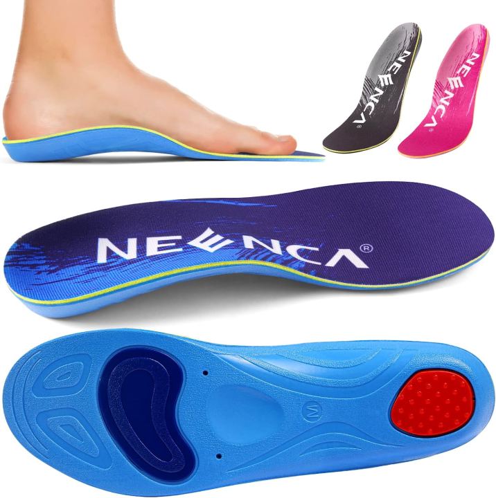 NEENCA Arch Support Insoles Men & Women, Insoles for Plantar Fasciitis ...