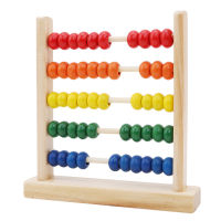 ของเล่นเพื่อการศึกษา Mini ไม้ Abacus เด็ก Early การเรียนรู้คณิตศาสตร์ของเล่นตัวเลขการนับคำนวณลูกปัด Abacus Montessori