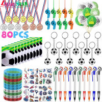 LS【ready Stock】2022 World Cup Soccer Cheer Set With Wristband Sticker Whistle Keychain For Kid Pinata Party Favors1【cod】