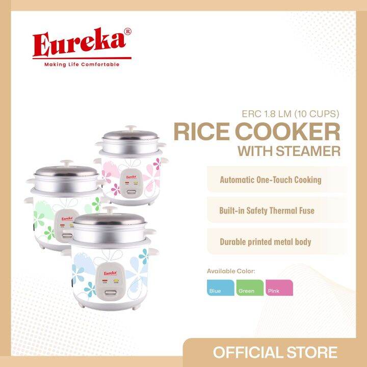 Eureka Rice Cooker with Steamer 1.0L & 1.5L & 1.8L Lazada PH