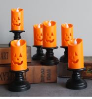 【YP】 Candle Colorful Candlestick Table Top Decoration Pumpkin Happy 2023