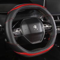 for Peugeot 3008 4008 5008 Car Steering Wheel Cover Carbon Fibre + PU Leather Auto Accessories interior Coche Steering Wheels Accessories