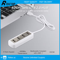 Rovtop USB HUB USB 2.0 Hub 4พอร์ต USB Splitter 480Mbps สนับสนุน1TB Hard Drive Enclosure สำหรับ Macbook Pro คอมพิวเตอร์แท็บเล็ต Hub USB Hab