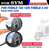 Cermin Convex Katkan Meningcermin มุมมองกระจกด้านข้างวิสัยทัศน์ untuk SYM ซอ125 125i ABS Fidle 4 Aksesori Motosikal