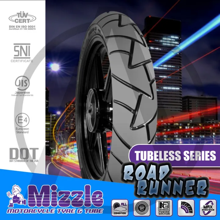 Mizzle Road Runner 130/70 17" Tubeless Motorcycle Tire Lazada PH