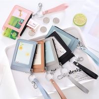 【CC】▼™  Wallets Leather Female Purse Multi-Cards Holder Coin Short Small Wallet Keychain Lanyard