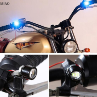 MIAO 2pcs 12V รถจักรยานยนต์กระจกมองหลังตกแต่ง Eagle Eye 3 LED conatant Bright