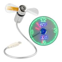 Portable USB Fans Mini Time And Temperature Display With Gooseneck LED Light Clock Cool Gadgets Products For Laptop PC Dropship