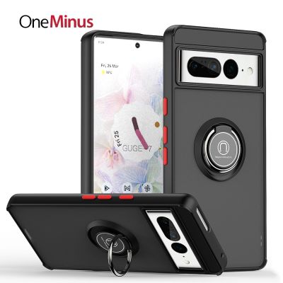 ❡○ Luxury Google Pixel 7 Pro Case 6 with Ring Holder For Pixel6 Cover Translucent Thin Silicone Frame Bumper Hard Back Skin Fundas
