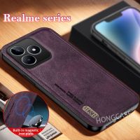 เคสสำหรับ Realme C53 NFC C55 4G RealmeC53 RealmeC55 2023เคสโทรศัพท์ขอบซิลิโคนเคสนิ่มหนังฟรอสติ้งย้อนยุค