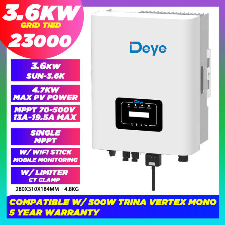 Deye Grid Tie Solar Inverter On Grid 3kw 6kw 8kw 10kw Not Deye Hybrid Inverter Lazada Ph 1489