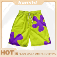 hanshi [2023 new HOT FASHION] lazlook กางเกงขาสั้นเอวสูงลำลองเอวสูงเอวยางยืดชายหาดดาวพิมพ์ลายการ์ตูนสำหรับคู่รัก