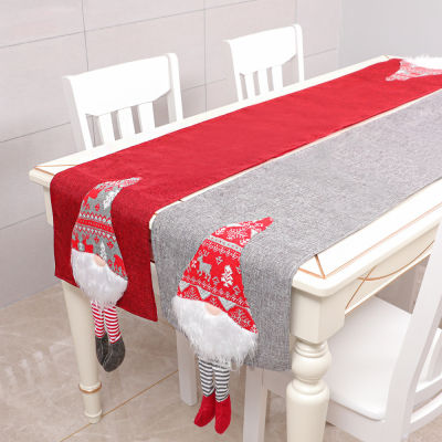 Christmas Decorations Xmas Tablecloth Creative Table Flag Three-dimensional Table Decoration Elderly Table Decoration