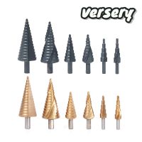 1PC Hss Titanium Step Drill Bit 4-12/4-20/4-32mm Nitriding Step Cone Cutting Tools Steel Woodworking Metal Drilling hole saw