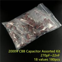 2000V 270pf 22nf CBB metal film capacitors Assortment Kit 18 values 180pcs