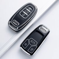 TPU Car Key Case Cover Shell Fob For Audi A1 A3 8P A4 A5 A6 C7 A7 S3 S7 S8 R8 Q2 Q3 Q5 Q7 Q8 SQ5 TT RS3 RS6 Holder Accessories Key Chains