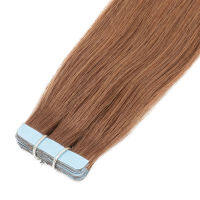 isheeny Tape In Human Hair Extensions Straight Remy On Adhesive Invisible Brown Color 14 Inch Skin Weft Extension Clearance