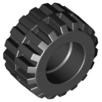 Lego part (ชิ้นส่วนเลโก้) No.87697 Tire 21mm D. x 12mm - Offset Tread Small Wide, Band Around