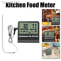 ✘卐☎  LCD Digital Cooking Food Thermometer Kitchen BBQ Meat Thermometer for Oven Smoker Clock Alarm Timer with LCD Screen Probe Meter