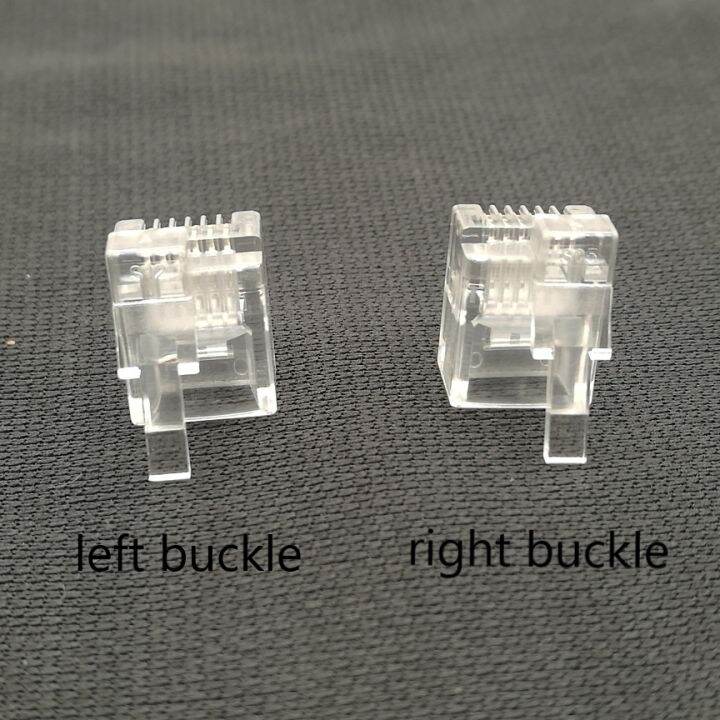 100PCS/LOT R12 Connector 6P6C Right Buckle Left Buckle Cable Plug