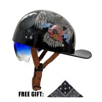 2023 Baseball Cap Helmet Motorcycle Vintage Retro Helmets Summer Open Face Scooter Cruiser Chopper Gangster DS Men Women Kid