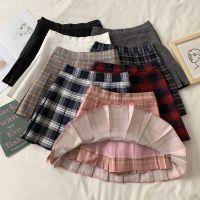 skirt ♛5สี กระโปรงลายสก๊อต สไตล์เกาหลี กระโปรงเทนนิสเอวสูง มีชับใน กระโปรงสั้น สีพื้น กระโปรงทรงเอ กระโปรงสั้น☟