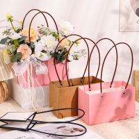 Paper Bag Flower Handbag Festival Handbag Flower Packaging Paper Bag Rose Strap Jacquard Box Gift Bag