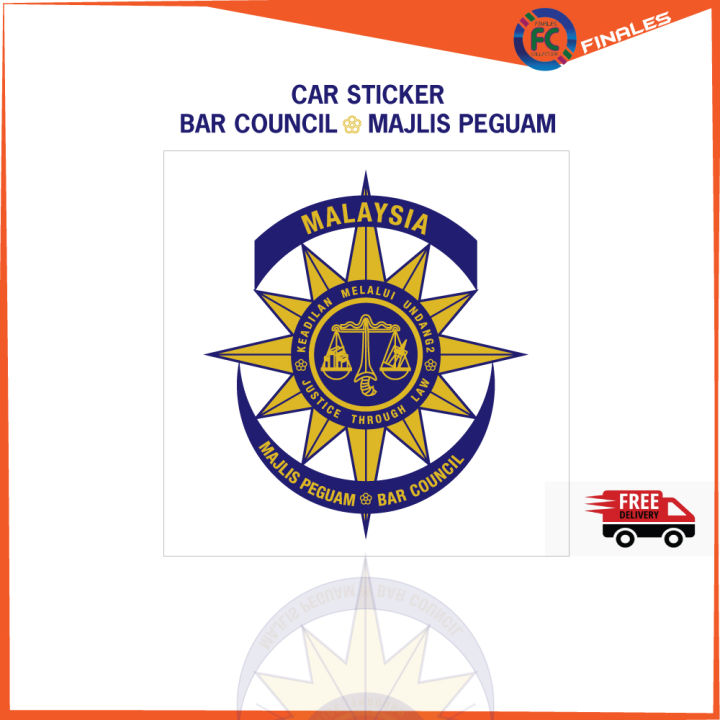 Sticker Kereta Malaysia Bar Council Car Sticker Bar Council Sticker