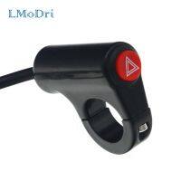 LMoDri Motorcycle ON-Off Switches Aluminum Alloy 22mm 12V Double Flash Warning Emergency Lamp Signal Flasher Hazard Light Push Button