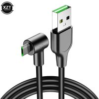 Micro USB Cable 90 Degree Elbow 3A Dual Engineflash Charging Technology 1M 1.5M 2M  for Samsung Xiaomi Redmi Cables  Converters