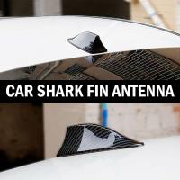 Car Shark Fin Antenna With Signal Radio Function Carbon Accessories Tail Car Fiber AM/FM Antenna E7D1