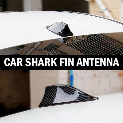 Car Shark Fin Antenna With Signal Radio Function Carbon Car Antenna Accessories Fiber AM/FM Tail Q7J9