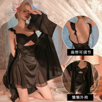 YYD 2023 ชุดนอนอินเทรนด์ผู้หญิงเซ็กซี่สายกลวง Pure Desire Wind ตาข่าย Splicing กระโปรง nightgown